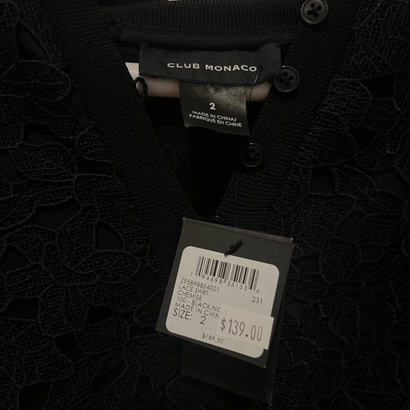 NEW! Collared Lace Blouse - Club Monaco - Picture 4 of 4